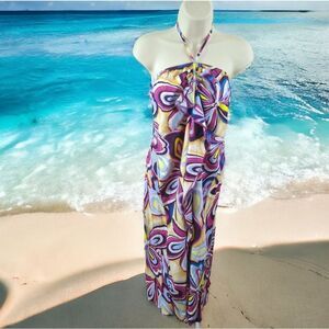 Tiki palm beach dress